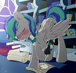  cremedelaclop_(artist) cum equine fan_character hair hi_res hooves horse library male mammal my_little_pony pegasus penis pony scarf solo wings 