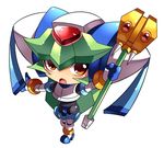  1girl android capcom chibi green_hair long_hair pandora_(rockman) red_eyes rockman rockman_zx rockman_zx_advent tagme 