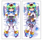  armor blush dakimakura green_hair helmet pandora_(rockman) red_eyes rockman rockman_zx rockman_zx_advent tagme 