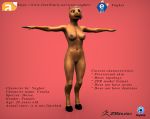  3d_(artwork) anthro breasts butt canela digital_media_(artwork) equine female mammal nipples nude pose solo source_filmmaker t-pose yogher 