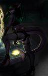  2017 anthro black_hair bulge clothed clothing crossdressing ear_piercing fish fishnet fishnet_legwear flaccid footwear fountain girly green_eyes hair hi_res high_heels hot_pants legwear looking_at_viewer male marine missy penis piercing shark shoes solo sydney_(bastard) 