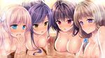  4girls ahoge bath bathing blue_eyes blue_ribbon blush breasts brown_hair censored closed_mouth covering_mouth erection erisaka_mifuyu fukigami_hatsune fukigami_shinji game_cg hair_intakes hair_ribbon hand_to_own_mouth hanging_breasts kiritou_kureha large_breasts leaning_forward long_hair looking_at_penis medium_breasts mosaic_censoring multiple_girls naughty_face nervous nipples nude open_mouth penis penis_awe pink_hair pov purple_eyes purple_hair red_eyes ribbon sakura_no_mori_dreamers sakura_no_mori_dreamers_2 shizumiya_mahoro small_breasts smile steam twintails water wavy_mouth wet white_ribbon yamakaze_ran yellow_eyes 