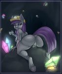  2017 anthro anthrofied breasts butt earth_pony equine female friendship_is_magic hair half-closed_eyes holding_object horse mammal maud_pie_(mlp) my_little_pony pony purple_hair pussy pussy_juice skuttz solo 