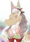  artist_request brown_eyes furry long_hair made_in_abyss nanachi_(made_in_abyss) open_mouth rabbit white_hair 