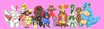  absolutely_everyone big_breasts black_sclera blaziken blue_eyes blush braixen breasts brown_eyes butt delphox digimon dildo female full_body gardevoir green_hair group hair kewon kirlia looking_at_viewer lopunny lucario mawile miltank navel nidoqueen nintendo nipples pink_background pok&eacute;mon red_eyes renamon seductive sex_toy simple_background small_breasts smile standing tagme video_games weavile zangoose zoroark 