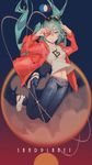  alternate_costume aqua_eyes aqua_hair bad_id bad_pixiv_id denim eyewear_on_head groin hatsune_miku highres jacket jeans jumping long_hair midriff name_(name-des) navel pants shirt shoes sneakers solo suna_no_wakusei_(vocaloid) sunglasses t-shirt twintails vocaloid 