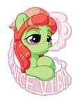  2017 bobdude0 earth_pony english_text equine female feral friendship_is_magic hair headscarf horse mammal multicolored_hair my_little_pony pony portrait purple_eyes smoke solo text tree_hugger_(mlp) two_tone_hair 