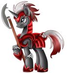  alpha_channel armor equine fan_character grey_eyes hair hooves horn mammal my_little_pony pridark red_hair sile simple_background smile transparent_background unicorn white_hair 