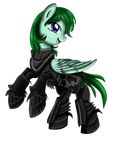  alpha_channel armor blue_eyes equine eyelashes fan_character feathered_wings feathers green_hair hair mammal my_little_pony pegasus pridark simple_background transparent_background wings 