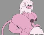  big_breasts big_butt breasts butt cat falion feline fur grey_background hair huge_breasts huge_butt karnator_(artist) lion mammal mane nipples pink_fur pussy pussy_juice sailor_moon_(series) simple_background thick_thighs voluptuous white_hair wide_hips 
