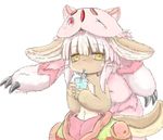  artist_request brown_eyes furry made_in_abyss nanachi_(made_in_abyss) rabbit white_hair 