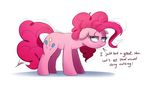  2017 cutie_mark earth_pony english_text equine female feral friendship_is_magic frown fur hair horse looking_at_viewer mammal my_little_pony ncmares pink_hair pinkie_pie_(mlp) pony simple_background solo text white_background 