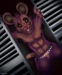  2017 absurd_res animatronic anthro blood brown_fur clothing fangs five_nights_at_candy&#039;s five_nights_at_freddy&#039;s fur hi_res hiyoko machine male mammal rat rat_(fnac) red_eyes robot rodent sharp_teeth teeth video_games 