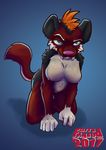  2017 anthro breasts fangs feline female furryporky laylor mammal nipples nude pinup pose saber-toothed_cat sabertooth_(feature) solo 