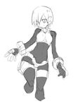  aile greyscale kotoyama monochrome rockman rockman_zx short_hair solo 