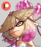  +_+ 1girl estyy hime_(splatoon) mole mole_under_mouth multicolored_hair patreon pink_hair solo splatoon splatoon_2 symbol-shaped_pupils tentacle_hair white_hair yellow_eyes 