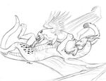  ambiguous_gender avian dragon duo ebonytigress feral feral_on_feral gryphon interspecies male tagme 
