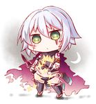  bandaged_arm bandages black_legwear black_panties cape chibi commentary_request dagger fate/apocrypha fate/grand_order fate_(series) gasuto_(kamikami) gloves green_eyes holding holding_dagger holding_knife holding_weapon jack_the_ripper_(fate/apocrypha) knife looking_at_viewer lowleg lowleg_panties lowres navel panties scar short_hair silver_hair solo thighhighs underwear weapon 