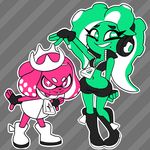  breasts clothing duo female gaturo marina_(splatoon) nintendo splatoon video_games 