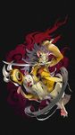  angry artistic_background blazblue bottomless cat claws clothed clothing demon feet feline hair jubei male mammal melee_weapon paws pose samurai sword video_games weapon 