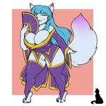  anthro big_breasts breasts canine female looking_at_viewer mammal natysanime nipples pussy smile solo standing thick_thighs 