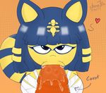  2017 animal_crossing animal_humanoid ankha anthro big_breasts breasts cat cat_humanoid clothed clothing feline fellatio female first_person_view fur hair hi_res humanoid looking_at_viewer male male/female mammal nintendo oral saliva sex shane78x solo_focus video_games 