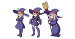  :&lt; animated animated_gif blonde_hair blue_eyes book boots broom brown_eyes brown_hair christian_john_sanchez dress frown full_body hair_over_one_eye half-closed_eyes hands_on_hips hat hunched_over kagari_atsuko knee_boots little_witch_academia long_dress lotte_jansson multiple_girls pale_skin pink_hair pixel_art puckered_lips red_eyes short_dress short_hair sucy_manbavaran transparent_background witch_hat 