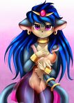  5_fingers alpha_channel anthro blue_hair breasts ear_piercing eyelashes featureless_crotch female gerbil hair mammal navel piercing pridark purple_eyes rodent simple_background solo transparent_background wide_hips 