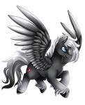  alpha_channel black_hooves blue_eyes cutie_mark equine fan_character feathered_wings feathers feral grey_feathers hair hooves mammal my_little_pony pegasus pridark simple_background smile transparent_background white_hair wings 