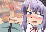  animated animated_gif blue_eyes censored cum dagashi_kashi handjob nail_polish penis shidare_hotaru 