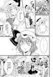  bad_id bad_pixiv_id braid brooch cirno closed_eyes comic cup daiyousei day dress fairy_wings fang flandre_scarlet greyscale hat hat_ribbon hatori_kumi jewelry kirisame_marisa long_hair looking_back mob_cap monochrome multiple_girls open_mouth outdoors puffy_short_sleeves puffy_sleeves remilia_scarlet ribbon short_hair short_sleeves side_ponytail single_braid skirt skirt_set smile standing touhou translation_request umbrella waving wings witch_hat 
