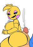  animatronic anthro big_butt butt cum cumshot ejaculation erection eyelashes faceless_male female five_nights_at_freddy&#039;s five_nights_at_freddy&#039;s_2 hi_res hot_dogging human human_on_anthro interspecies machine male male/female mammal open_mouth orgasm robot simple_background solo_focus toy_chica_(fnaf) video_games white_background 