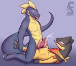  2017 alternate_version_available animal_genitalia animal_penis anthro anthro_on_feral bestiality blush claws cum digital_media_(artwork) dragon duo erection feral frottage heliolisk hemipenes lem_(latiodile) male male/male multi_penis nintendo nude open_mouth penis pok&eacute;mon precum scalie sex ssssnowy tongue tongue_out video_games 