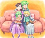  akazukin_chacha baby dorothy green_hair hat hennin seravi sitting 