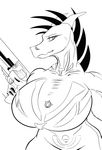  breasts female gun ranged_weapon scalie seii3 solo weapon 