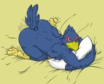  a-side anthro avian bird butt falco_lombardi falcon nintendo nude star_fox video_games 