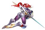  1girl ass breasts female helmet huge_ass rossweisse_(taimanin_asagi) solo taimanin_asagi_battle_arena warrior weapon zunta 