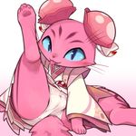  2017 anthro big_eyes blue_eyes blue_sclera capcom cat cleaning clothing cotora feline felyne female fur furgonomics looking_at_viewer mammal monster_hunter pawpads paws pink_fur saliva saliva_string simple_background solo spread_legs spreading tail_clothing tongue tongue_out underwear video_games whiskers 