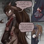  a_story_with_a_known_end anthro brown_fur canine clementine comic english_text female fur grey_fur lexus_(a_story_with_a_known_end) male mammal ripli russian_text text translated wings wipe 