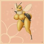  anthro arthropod bee big_breasts breasts female insect nipples nude pussy r-rova solo 