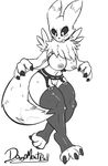 &lt;3 2017 absurd_res ambiguous_gender anthro anthrofied butt canine claws clothing collar digimon digital_media_(artwork) doggomeatball eyebrows eyelashes feet female guilmon hi_res mamal mammal mostly_nude nipples pussy renamon scalie seductive simple_background solo thick_tail thick_thighs tongue white_background 