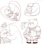  &lt;3 2017 bear blush cartoon_network clothed clothing cold_sweat crossdressing dip_(dance) duo english_text hand_on_face hug ice_bear kissing male male/male mammal overweight panda panda_(wbb) polar_bear sailor_outfit simple_background text thought_bubble toragoru we_bare_bears white_background 