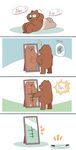  2017 abs bear cartoon_network comic digital_drawing_(artwork) digital_media_(artwork) english_text exercise grizzly_(wbb) grizzly_bear mamimumemo mammal marker mirror overweight simple_background solo sparkles text we_bare_bears 