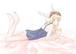  akazukin_chacha barefoot bed blonde_hair closed_mouth magical_princess open_eyes 