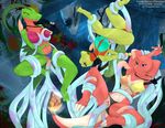  breasts charmeleon clothing female grovyle nintendo penetration pok&eacute;mon pok&eacute;morph pussy skydog swimsuit tentacles treecko underwater underwear underwear_aside video_games water 