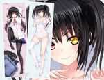  &gt;:) :o alternate_hairstyle arm_up bangs bare_shoulders black_hair black_jacket black_legwear blue_skirt body_pillow breasts cameltoe chao_wu_xing_xian clock_eyes closed_mouth clothes_removed clothing_aside collarbone collared_shirt covered_eyes covered_navel dakimakura date_a_live dress_shirt eyebrows_visible_through_hair from_above full_body hair_between_eyes hair_ornament hair_over_one_eye hands_up heterochromia jacket jacket_removed knee_up large_breasts leg_up legs_folded long_hair long_sleeves looking_at_viewer lying multiple_views name_tag neck_ribbon on_back on_bed one-piece_swimsuit one_eye_covered pantyhose pillow pleated_skirt red_eyes red_ribbon ribbon roman_numerals school_swimsuit school_uniform seductive_smile serafuku shiny shiny_hair shirt single_thighhigh skirt smile socks_removed swimsuit symbol-shaped_pupils thighband_pantyhose thighhighs thighhighs_removed tokisaki_kurumi twintails upskirt v-shaped_eyebrows white_legwear white_shirt white_swimsuit wing_collar yellow_eyes 