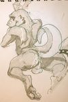  2015 absurd_res after_orgasm after_sex anthro anus backsack balls butt cum cum_from_ass cum_in_ass cum_inside cum_on_back cum_on_balls cum_on_butt cum_on_tail digimon digitigrade embarrassed guilmon hi_res hindpaw looking_back lying male marker_(artwork) monochrome muscular nude on_front paws perineum raised_tail rear_view scales scalie sketch solo spread_legs spreading traditional_media_(artwork) tzarvolver unseen_character 