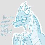  auroth_the_winter_wyvern book claws dialogue dota dragon eyewear female glasses gld_fsh hair scales text video_games wyvern 