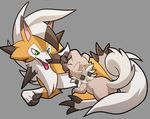  2017 blitzdrachin canine claws digital_media_(artwork) dusk_lycanroc feral mammal nintendo pok&eacute;mon rockruff video_games 