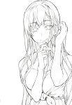  ane_naru_mono breast_hold line_art monochrome pochi_(pochigoya) tagme 